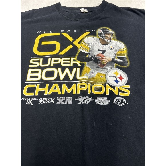 Pittsburgh Steelers 6X Super Bowl Champions Big Ben Graphic T-Shirt Size Large - Picture 2 of 6